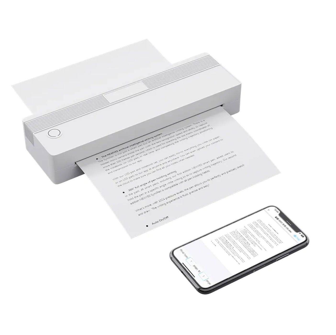 Портативний бездротовий термопринтер Smart wireless thermal printer LD0802 Bluetooth White Портативний бездротовий термопринтер Smart wireless thermal printer LD0802 Bluetooth White