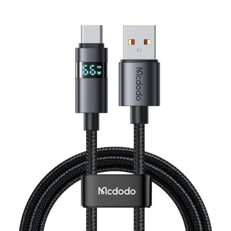 Кабель швидкого заряджання USB-A to Type-C з дисплеєм Mcdodo CA-6520 1,2 м Кабель швидкого заряджання USB-A to Type-C з дисплеєм Mcdodo CA-6520 1,2 м