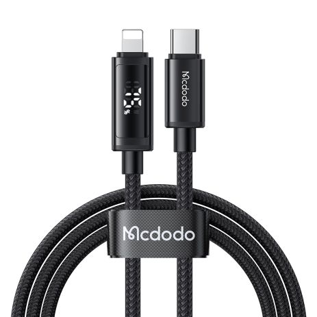 Кабель швидкого заряджання 36W USB-C to Lightning з подвійним дисплеєм Mcdodo 1,2 м CA-7990