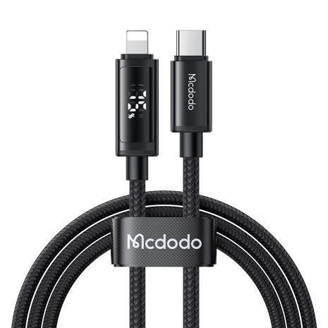 Кабель швидкого заряджання 36W USB-C to Lightning з подвійним дисплеєм Mcdodo 1,2 м CA-7990 Кабель швидкого заряджання 36W USB-C to Lightning з подвійним дисплеєм Mcdodo 1,2 м CA-7990