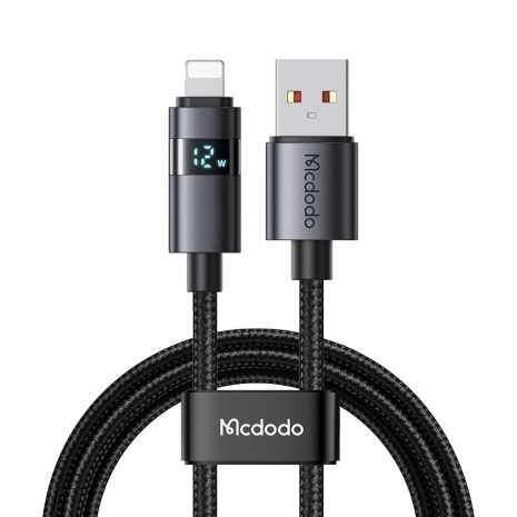 Кабель швидкого заряджання USB-A to Lightning з дисплеєм Mcdodo CA-6490 1,2 м