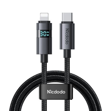 Кабель швидкого заряджання 36W Type-C to Lightning з дисплеєм Mcdodo CA-6570 1,2 м