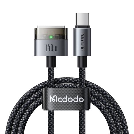 Магнітний кабель Mcdodo USB-C → MagSafe 3 140W з LED-індикатором, 2 м CA-2070 Чорний