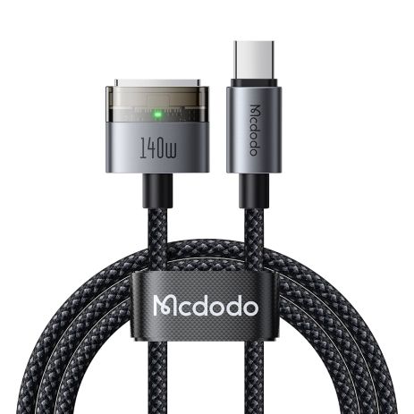 Магнітний кабель Mcdodo USB-C → MagSafe 3 140W з LED-індикатором, 2 м CA-2070 Чорний