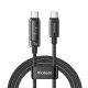 Кабель Mcdodo 240W Cab Vision USB-C to USB-C з OLED-дисплеєм, 5A, PD Fast Charge, нейлонова оплітка, 1.2 м CA-8900