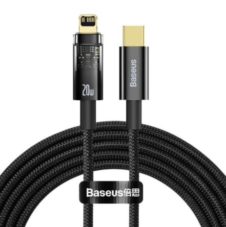 Зарядный кабель Baseus Explorer Series Type-C to Lightning (20W, 1m) CATS000001 Black Зарядный кабель Baseus Explorer Series Type-C to Lightning (20W, 1m) CATS000001 Black
