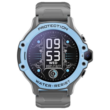 Дитячий смарт годинник K55H з GPS, SIM-картою, камерою, відеодзвінком та кнопкою SOS Blue Дитячий смарт годинник K55H з GPS, SIM-картою, камерою, відеодзвінком та кнопкою SOS Blue