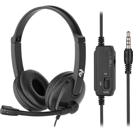 Навушники з мікрофоном 2E CH12 On-Ear Black (2E-CH12SJ)