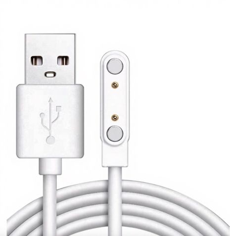 Магнітний USB кабель для зарядки дитячого смарт годинника 2-pin 7.62 мм для K26H / AS06 / AS10 / K55H Магнітний USB кабель для зарядки дитячого смарт годинника 2-pin 7.62 мм для K26H / AS06 / AS10 / K55H