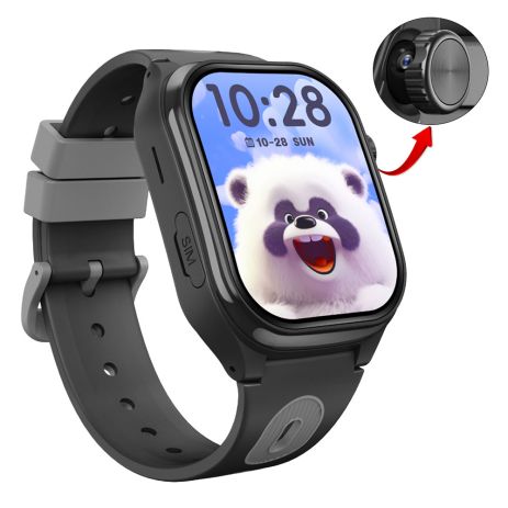 Детские смарт часы AS06 с GPS, сим-картой, AI-помощником, выдвижной камерой и прослушкой Black Детские смарт часы AS06 с GPS, сим-картой, AI-помощником, выдвижной камерой и прослушкой Black