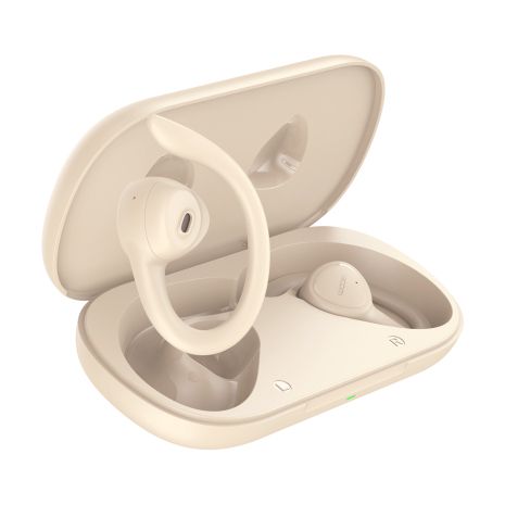 Бездротові сенсорні навушники bluetooth Dacom G86 MFI для занять спортом Beige Бездротові сенсорні навушники bluetooth Dacom G86 MFI для занять спортом Beige