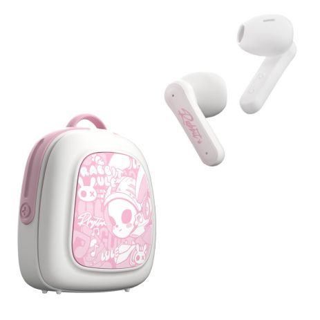 Бездротові сенсорні bluetooth навушники LULE GS-T1 із зарядним кейсом Pink Бездротові сенсорні bluetooth навушники LULE GS-T1 із зарядним кейсом Pink