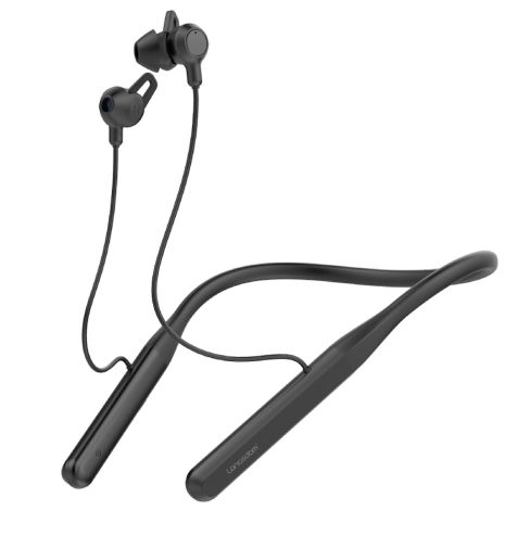 Бездротові bluetooth навушники Langsdom BS08 з шийним ободом та шумозаглушенням Black Бездротові bluetooth навушники Langsdom BS08 з шийним ободом та шумозаглушенням Black