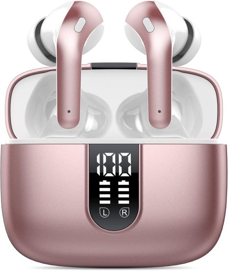 Бездротові блютуз навушники X08 з мікрофоном та сенсорним керуванням Pink Бездротові блютуз навушники X08 з мікрофоном та сенсорним керуванням Pink