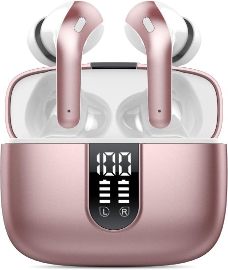 Беспроводные блютуз наушники X08 с микрофоном и сенсорным управлением Pink