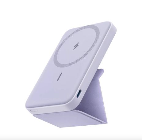 Беспроводной магнитный павербанк Anker Magnetic battery 622 (MagGo) 5000 мАч с подставкой Purple (A1614) Беспроводной магнитный павербанк Anker Magnetic battery 622 (MagGo) 5000 мАч с подставкой Purple (A1614)