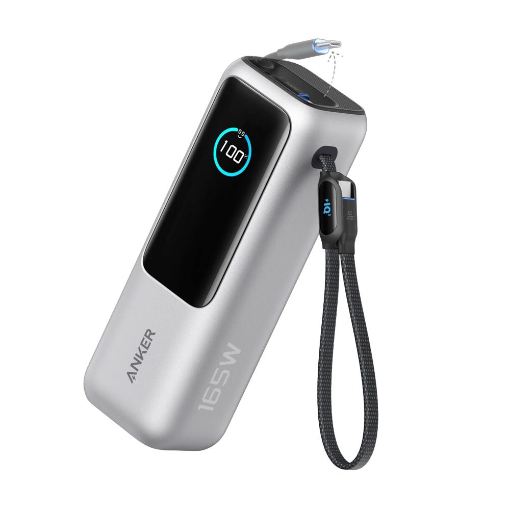 Портативна зарядна станція (павербанк) Anker Power Bank A1695 25 000 мАг 165W для ноутбуків, планшетів і смартфонів Silver Портативна зарядна станція (павербанк) Anker Power Bank A1695 25 000 мАг 165W для ноутбуків, планшетів і смартфонів Silver