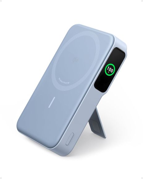 Повербанк Anker Nano Magnetic Power Bank A110Z 10000mAh 27W MagSafe Qi Wireless із підставкою та дисплеєм Blue