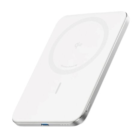 Повербанк Anker Nano MagGo Slim A1665 5000 mAh ультратонкий магнитный Qi2 MagSafe 20W White