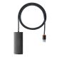 USB-хаб адаптер Baseus Lite Series 4-in-1 (Type-A to USB 3.0*4) 1м Black USB-хаб адаптер Baseus Lite Series 4-in-1 (Type-A to USB 3.0*4) 1м Black