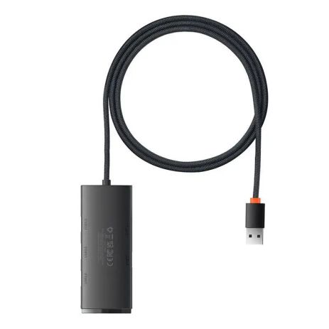 USB-хаб адаптер Baseus Lite Series 4-in-1 (Type-A to USB 3.0*4) 1м Black USB-хаб адаптер Baseus Lite Series 4-in-1 (Type-A to USB 3.0*4) 1м Black