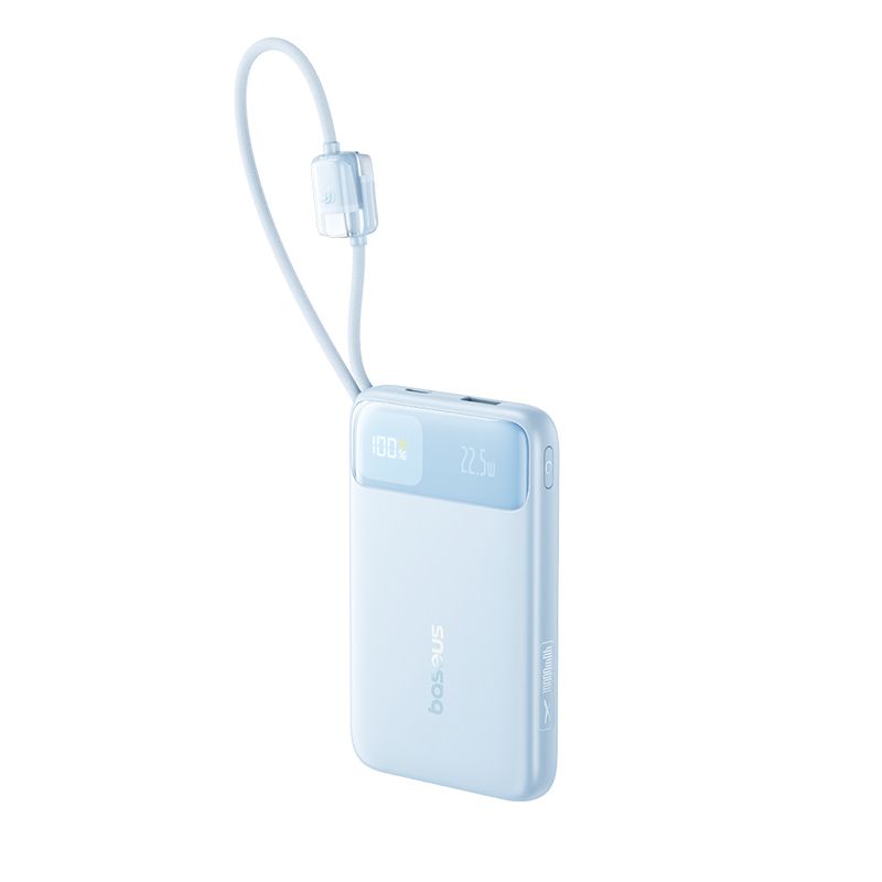 Павербанк Baseus EnerFill FC11 10000mAh 22.5W з кабелями Type-C / Lightning, Powerbank швидка зарядка Blue Павербанк Baseus EnerFill FC11 10000mAh 22.5W з кабелями Type-C / Lightning, Powerbank швидка зарядка Blue