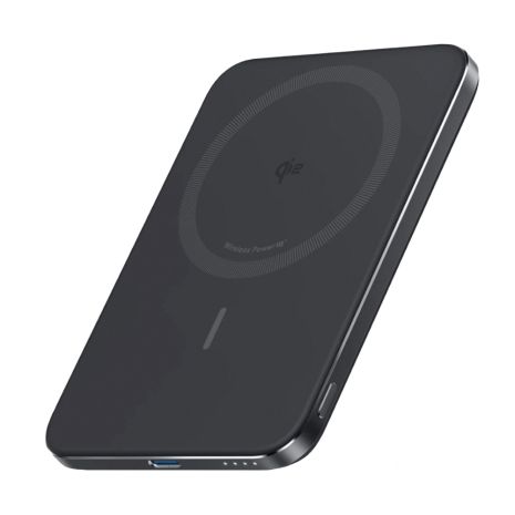 Повербанк Anker Nano MagGo Slim A1665 5000 mAh ультратонкий магнитный Qi2 MagSafe 20W Black