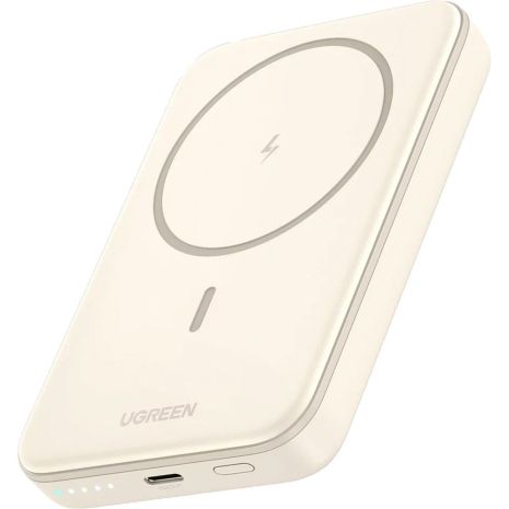 Повербанк UGREEN 10000 mAh 20W з магнітною бездротовою зарядкою MagSafe PB561 Biege