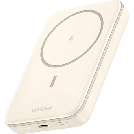 Повербанк UGREEN 10000 mAh 20W c магнитной беспроводной зарядкой MagSafe PB561 Biege