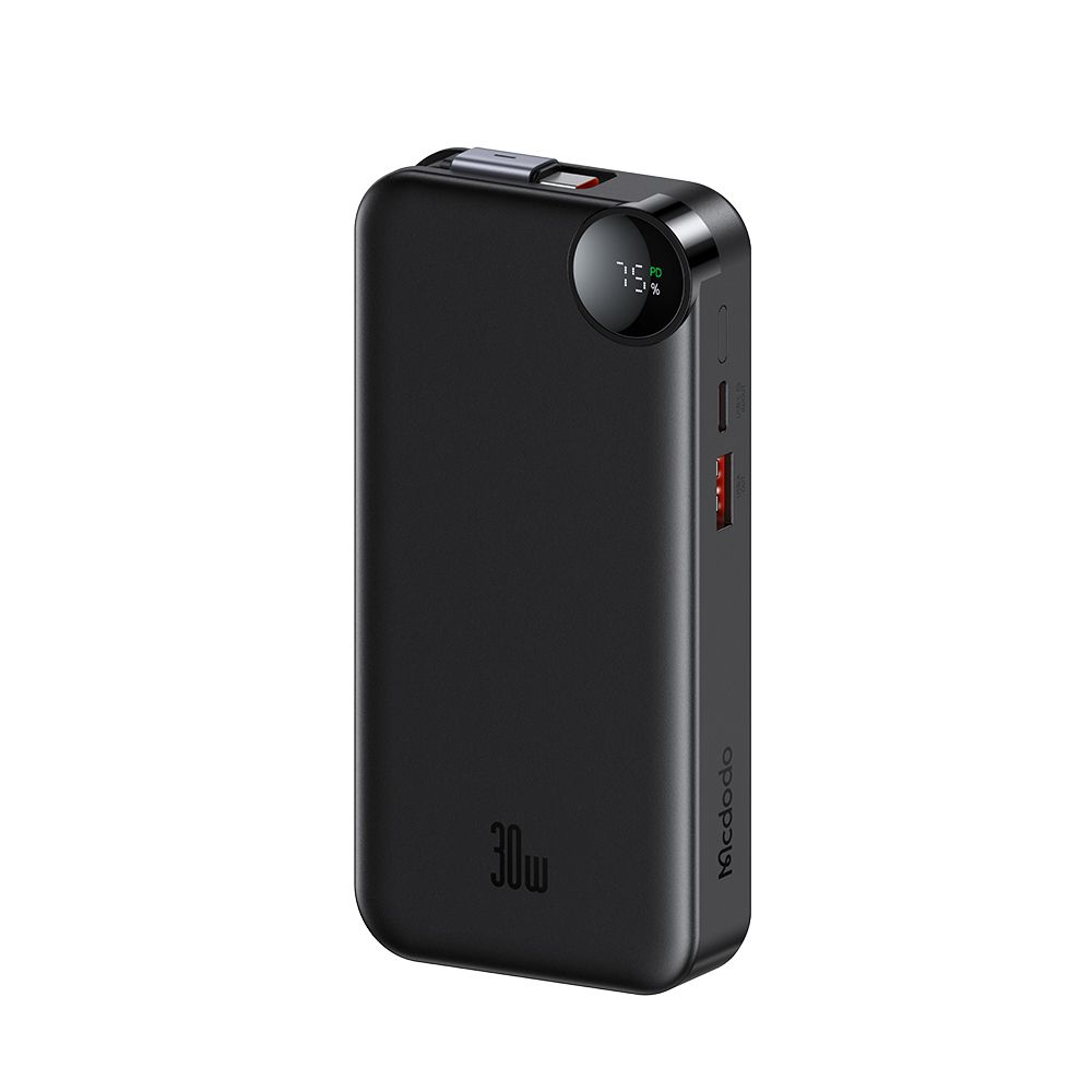 Павербанк Mcdodo FreeGo 10000 mAh 30W із вбудованим висувним USB-C кабелем та LED-дисплеєм MC-3870 Павербанк Mcdodo FreeGo 10000 mAh 30W із вбудованим висувним USB-C кабелем та LED-дисплеєм MC-3870