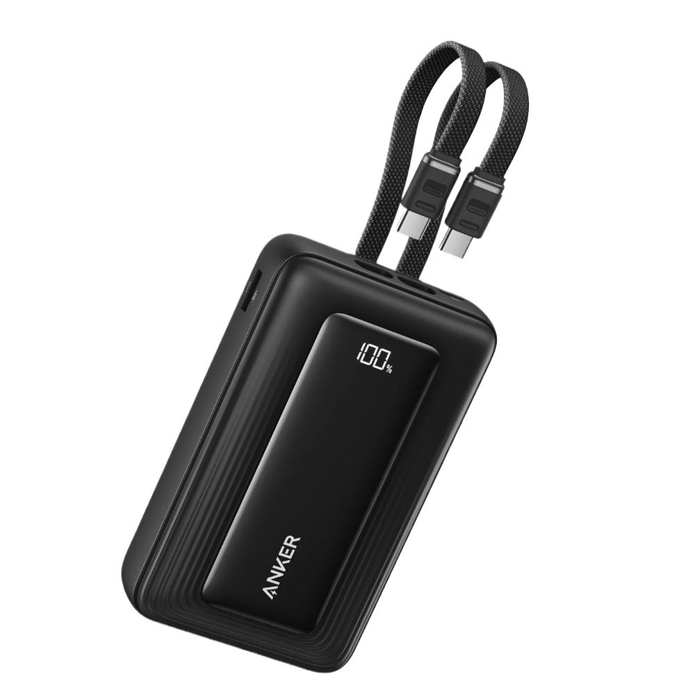 Павербанк Anker Zolo A110M 20000mAh 45W Fast Charge PD з двома вбудованими кабелями USB-C, дисплей, швидка зарядка Чорний Павербанк Anker Zolo A110M 20000mAh 45W Fast Charge PD з двома вбудованими кабелями USB-C, дисплей, швидка зарядка Чорний