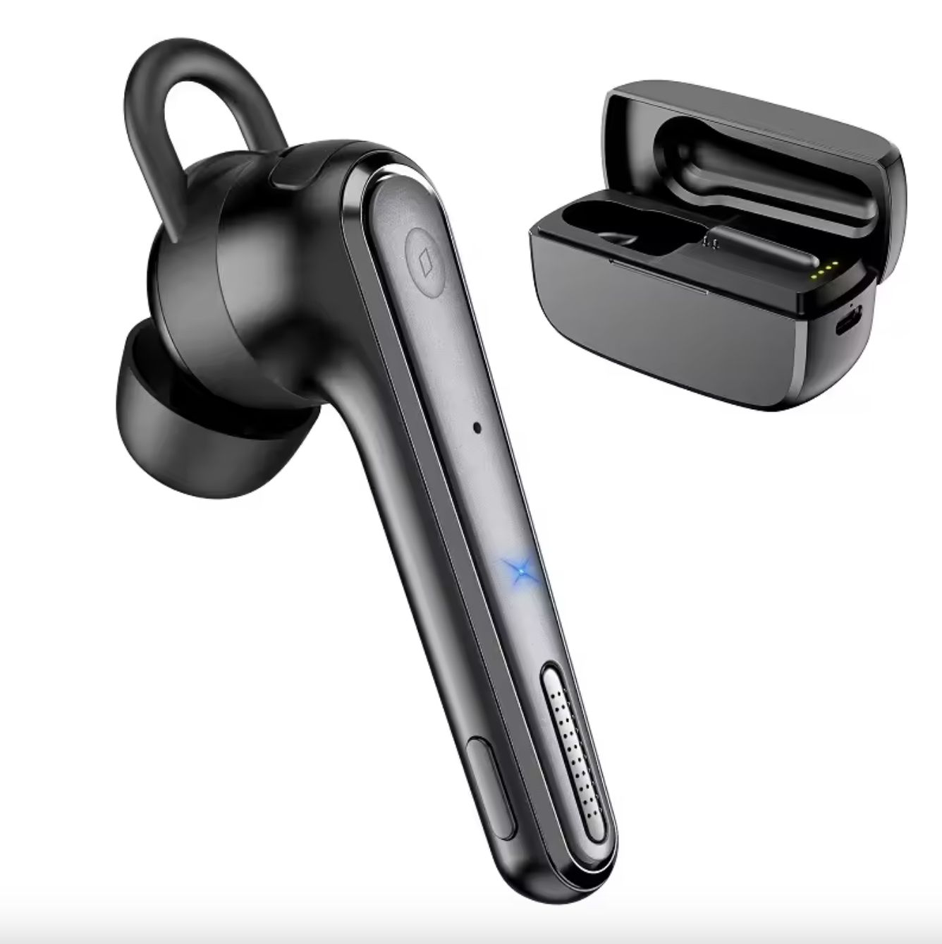 Бездротова bluetooth гарнітура New Bee M52 з шумопоглинанням та зарядним кейсом Бездротова bluetooth гарнітура New Bee M52 з шумопоглинанням та зарядним кейсом