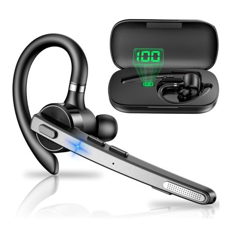 Бездротова bluetooth гарнітура G9 з функцією подвійного шумоподавлення та зарядним кейсом Бездротова bluetooth гарнітура G9 з функцією подвійного шумоподавлення та зарядним кейсом