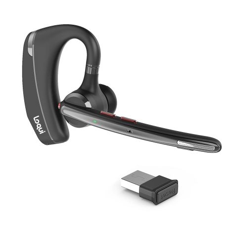 Блютуз гарнітура LOQUI G10 з шумозаглушенням, Multipoint, 25 годин роботи, чорна