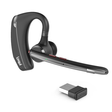 Блютуз гарнітура LOQUI G10 з шумозаглушенням, Multipoint, 25 годин роботи, чорна