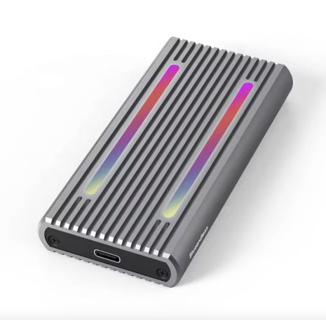 Зовнішня кишеня для M2 SSD Blueendless 2808SN NVMe / Sata Type-C USB 3.1 з RGB підсвічуванням Зовнішня кишеня для M2 SSD Blueendless 2808SN NVMe / Sata Type-C USB 3.1 з RGB підсвічуванням