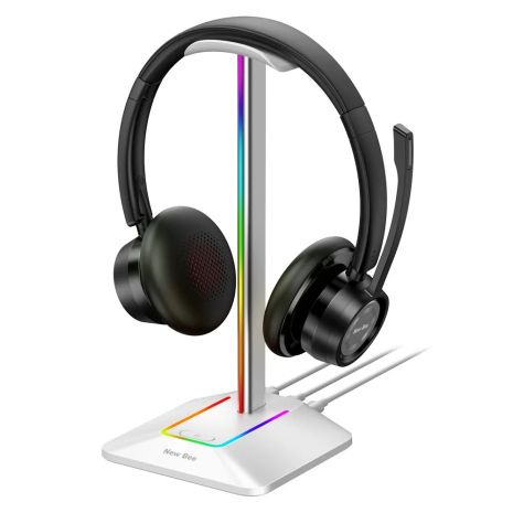 Подставка для игровых наушников New Bee Z8 с RGB подсветкой Silver Подставка для игровых наушников New Bee Z8 с RGB подсветкой Silver