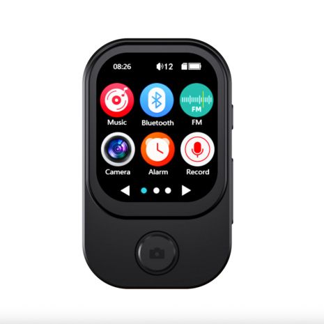 MP3 плеєр CM76 з камерою, Bluetooth 5.4, відеозаписом та HD-екраном Чорний MP3 плеєр CM76 з камерою, Bluetooth 5.4, відеозаписом та HD-екраном Чорний