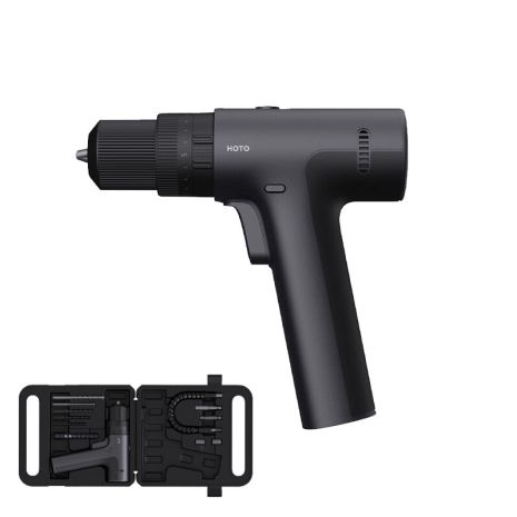 Дриль-шуруповерт HOTO 12V Brushless Drill Tool з набором свердл та кейсом для зберігання. Дриль-шуруповерт HOTO 12V Brushless Drill Tool з набором свердл та кейсом для зберігання.