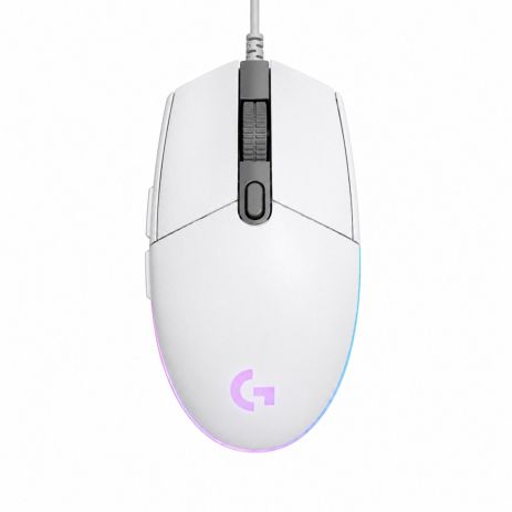 Ігрова миша Logitech G102 Lightsync, дротова, 8000 DPI, RGB-підсвічування, 6 кнопок, White