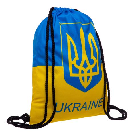 Спортивний рюкзак-мішок жовтий-блакитний UKRAINE