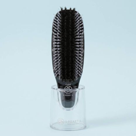 Японська щітка S-Heart-S Scalp Brush Cure для нанесення доглядових засобів на волосся, чорна