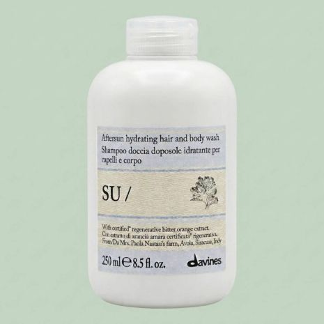 Відновлюючий шампунь Davines SU Hair And Body Wash для тіла і волосся після сонця, 250 мл