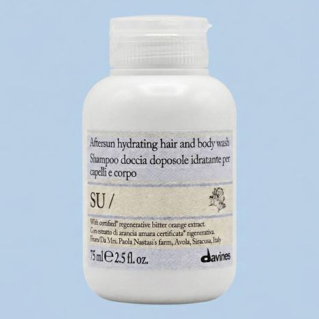 Відновлюючий шампунь Davines SU Hair And Body Wash для тіла і волосся після сонця, 75 мл