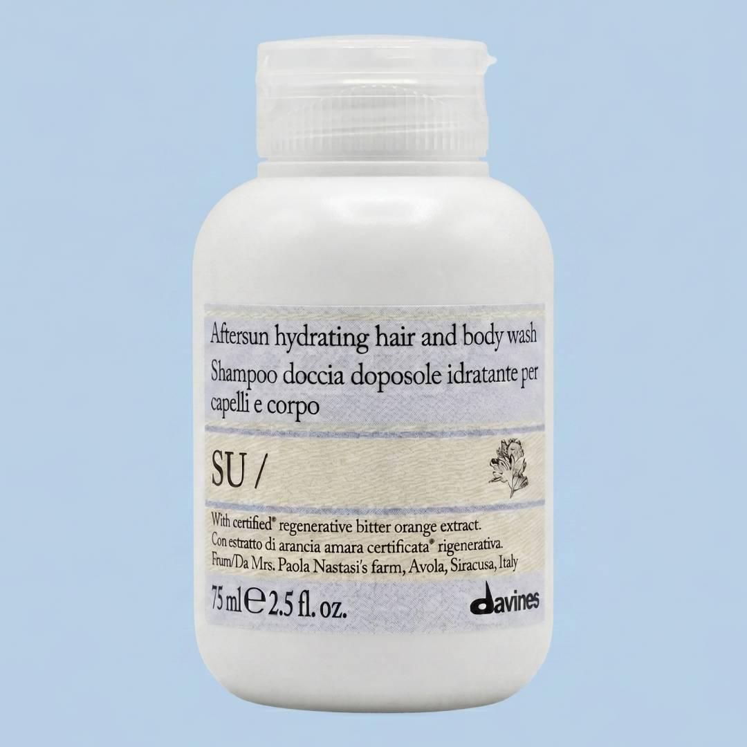Відновлюючий шампунь Davines SU Hair And Body Wash для тіла і волосся після сонця, 75 мл Відновлюючий шампунь Davines SU Hair And Body Wash для тіла і волосся після сонця, 75 мл