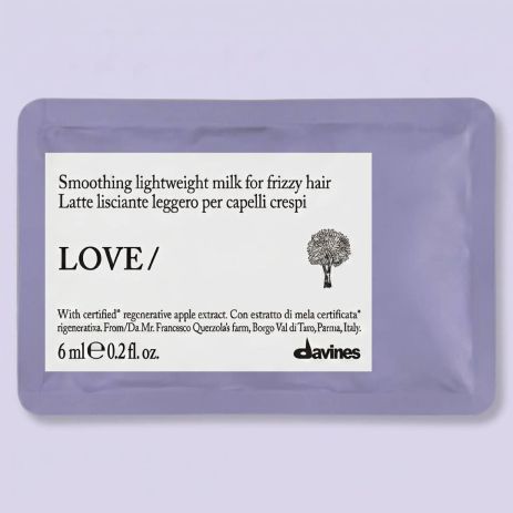 Молочко Davines Love Smoothing Milk для гладкості неслухняного волосся, саше 6 мл