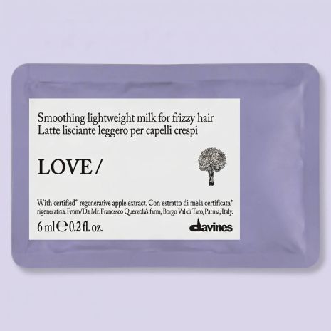 Молочко Davines Love Smoothing Milk для гладкості неслухняного волосся, саше 6 мл