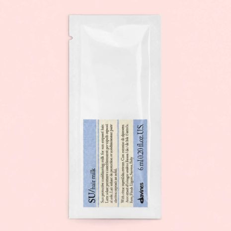 Молочко-кондиціонер Davines SU Hair Milk для зволоження і захисту волосся після сонця, саше 6 мл