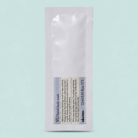 Відновлюючий шампунь Davines SU Hair And Body Wash для тіла і волосся після сонця саше, 12 мл