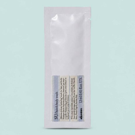 Відновлюючий шампунь Davines SU Hair And Body Wash для тіла і волосся після сонця саше, 12 мл Відновлюючий шампунь Davines SU Hair And Body Wash для тіла і волосся після сонця саше, 12 мл